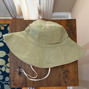 Wide Brim Green Sun Hat